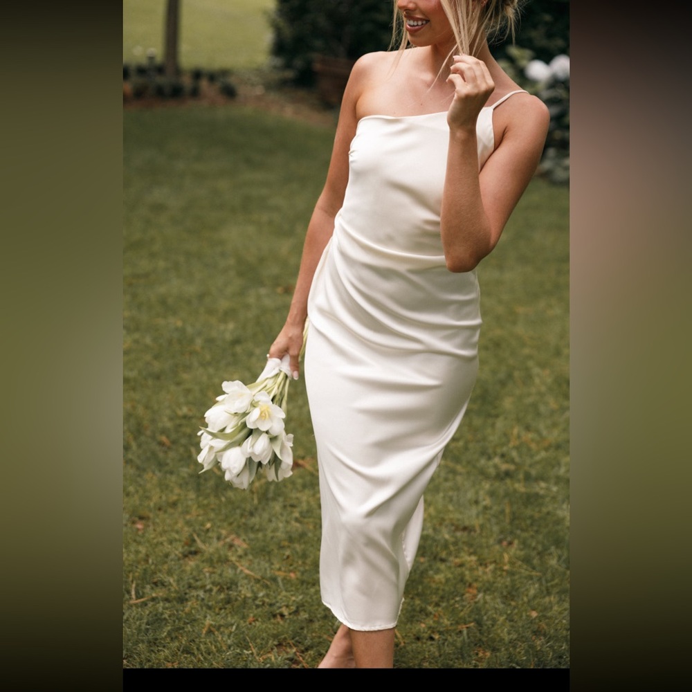 Luella white pearl dress - size 6. Worn once to my bridal shower!